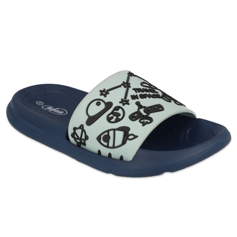 Pantofole in schiuma per bambini Befado - turchese 152Y009 multicolore blu