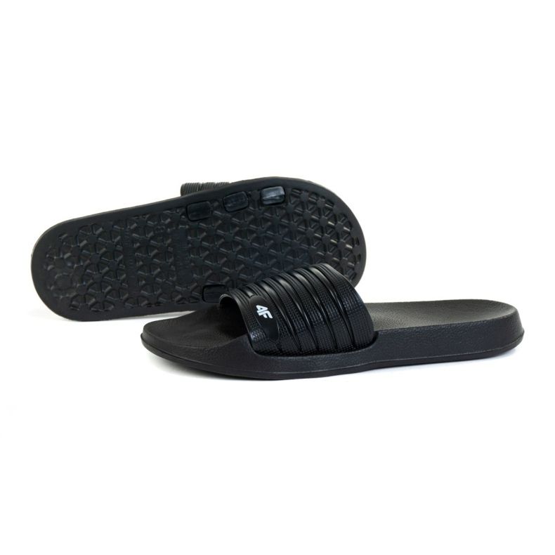 4F M H4L21-KLM001 Pantofole Deep Black nero
