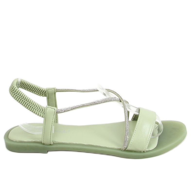 Sandali con zirconi acquamarina 6793 Green verde
