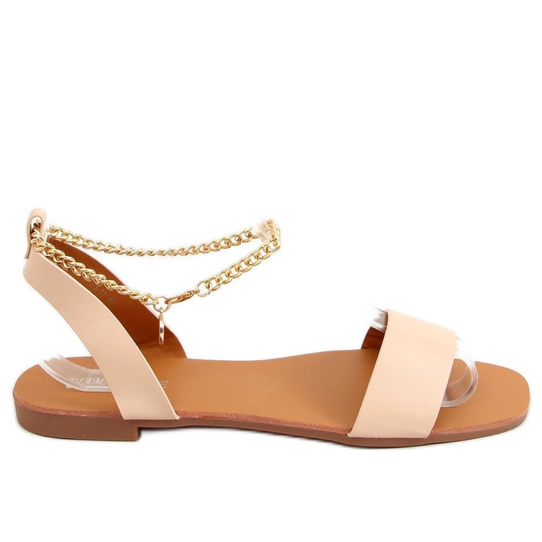 Sandali con catena beige HY23-11 Nude