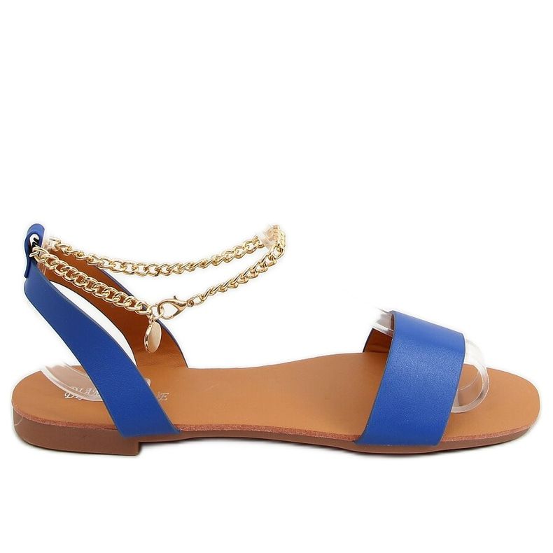 Sandali con catena Fiordaliso HY23-11 Blu
