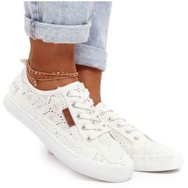 Sneakers da donna in pizzo Big Star W274925 Bianco