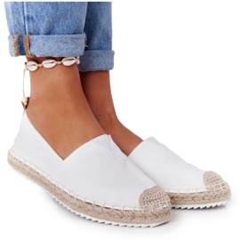 Espadrillas su suola intrecciata Big Star HH274493 Bianco beige bianca