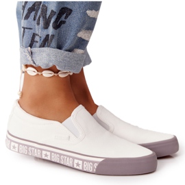 Sneakers da donna Slip-on Big Star HH274007 Bianco