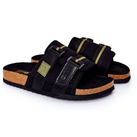 Pantofole profilate da uomo Big Star HH174058 Nere nero