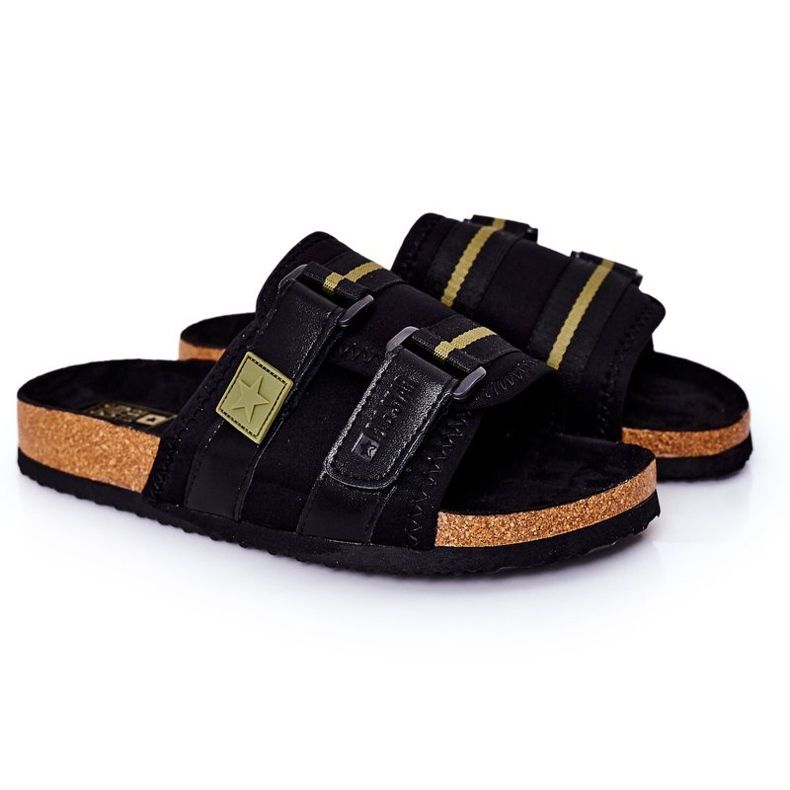 Pantofole profilate da uomo Big Star HH174058 Nere nero