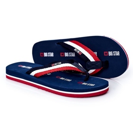 Infradito da uomo Big Star HH174827 Blu marino blu navy