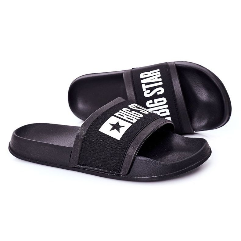 Pantofole nere Big Star HH174831 da uomo nero