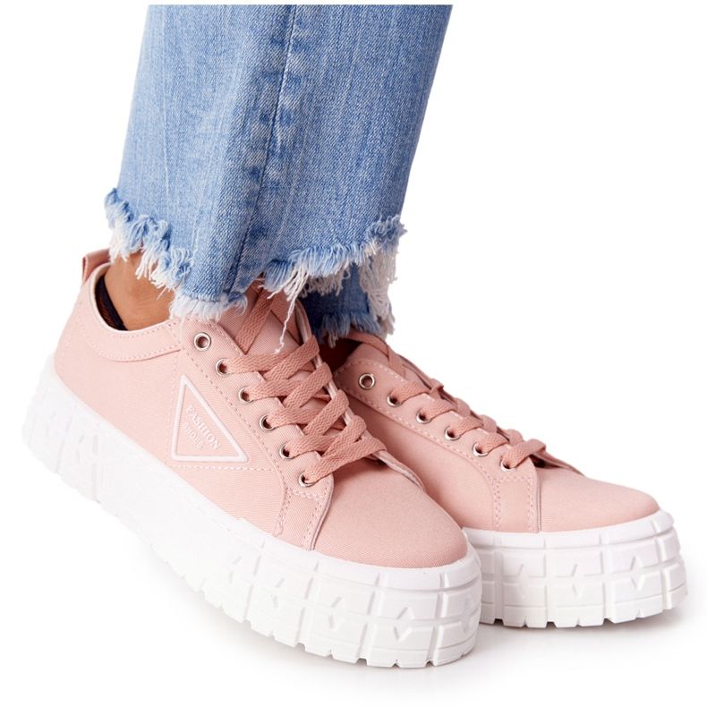 Sneakers da donna sulla piattaforma rosa Big City Life