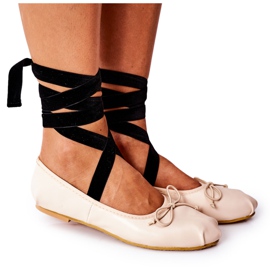 Ballerine stringate Lu Boo Nude beige