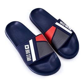 Pantofole da uomo Big Star HH174837 blu navy