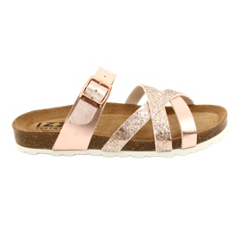 IZZI Oro oro golden metallico a infradito metallico rosa