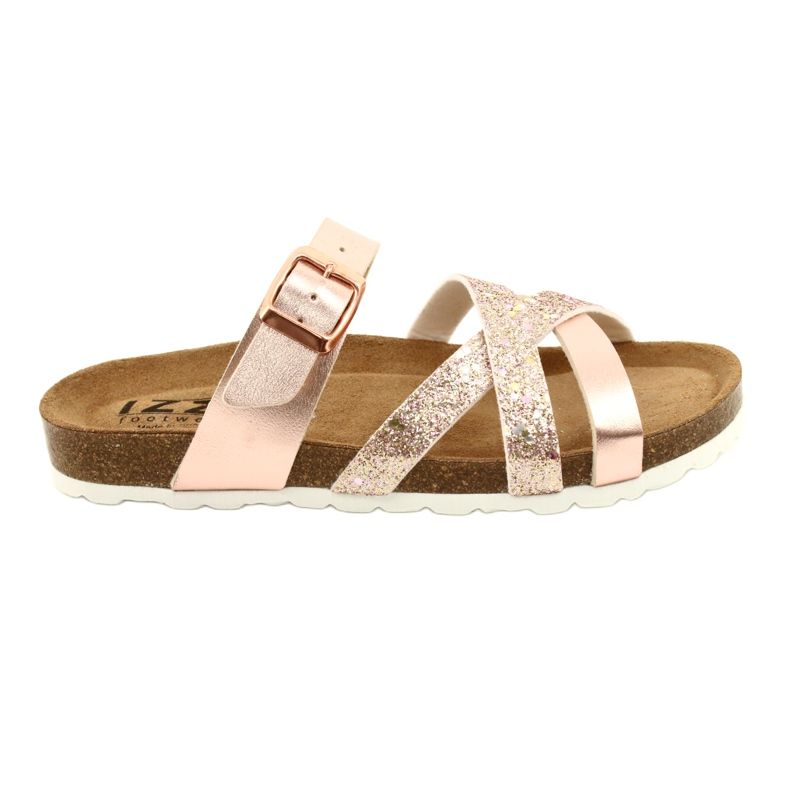 IZZI Oro oro golden metallico a infradito metallico rosa