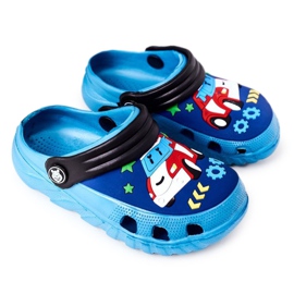 Pantofole in schiuma per bambini Crocs Blu Nero Oscar