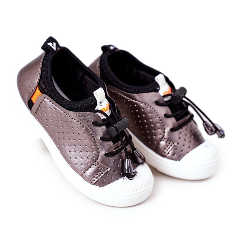 Scarpe da ginnastica per bambini slip-on argento da gioco nero grigio