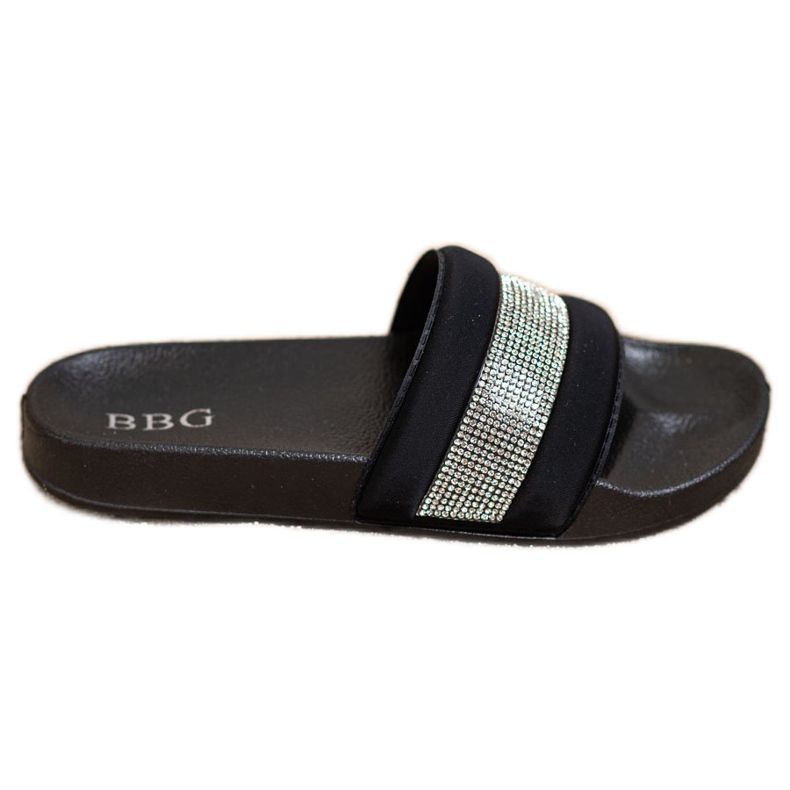 SHELOVET Ciabatte Con Cubic Zirconia nero