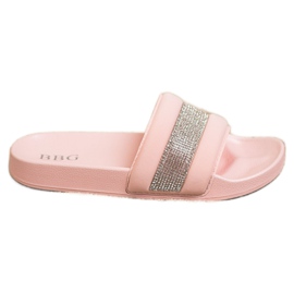 SHELOVET Ciabatte Con Cubic Zirconia rosa