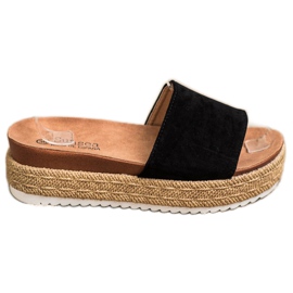 SHELOVET Pantofole classiche sulla piattaforma nero