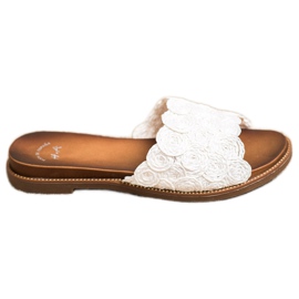 SHELOVET Pantofole Intrecciate Bianche bianca