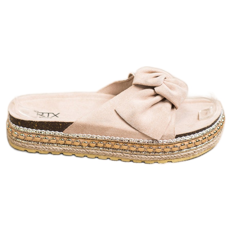 SHELOVET Pantofole Espadrillas Con Fiocco beige