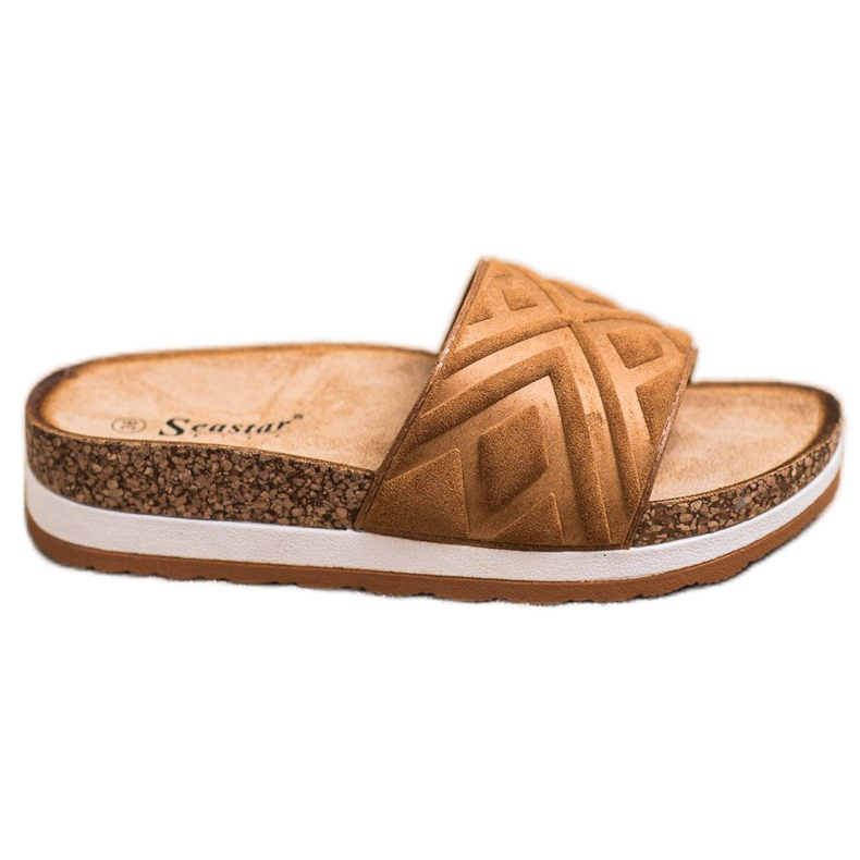 Seastar Pantofole classiche in pelle scamosciata marrone