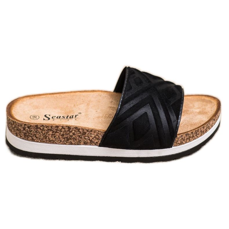Seastar Pantofole classiche in pelle scamosciata nero