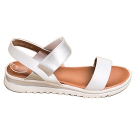 Best Shoes Sandali slip-on alla moda argento