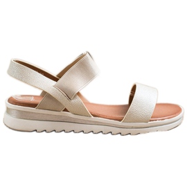 Best Shoes Sandali slip-on alla moda d'oro