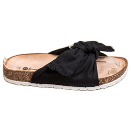 Forever Folie Comode pantofole in tessuto nero