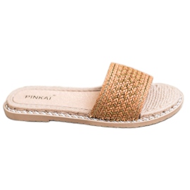 SHELOVET Pantofole casual intrecciate beige