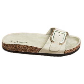 Anesia Paris Pantofole casual in pelle scamosciata verde