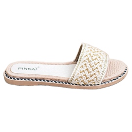 SHELOVET Pantofole casual intrecciate bianca