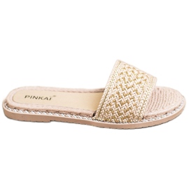 SHELOVET Pantofole casual intrecciate beige