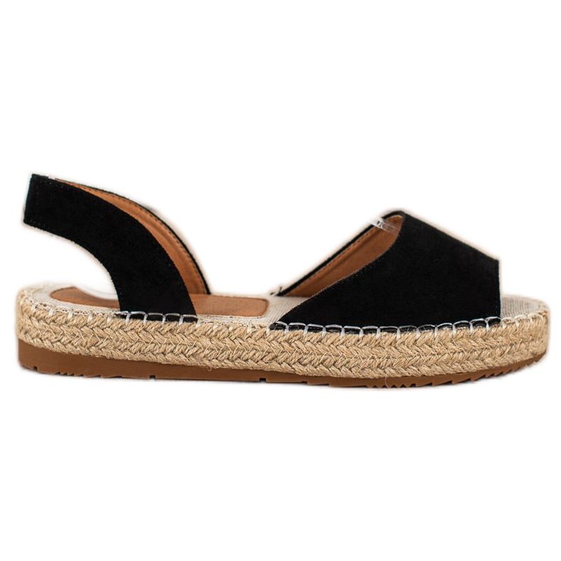 Ideal Shoes Espadrillas senza lacci nero