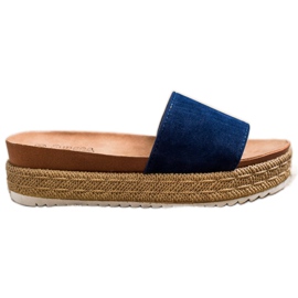 SHELOVET Pantofole classiche sulla piattaforma blu