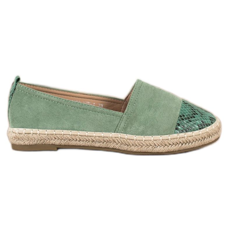 Bestelle Espadrillas Con Inserto Stampa Serpente verde