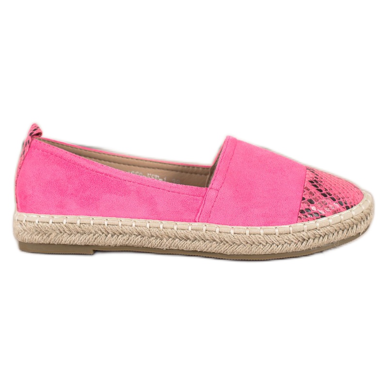 Bestelle Espadrillas Con Inserto Stampa Serpente rosa
