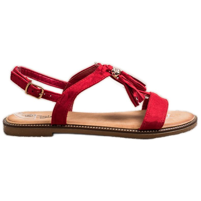 Groto Gogo Sandali rossi con frange rosso