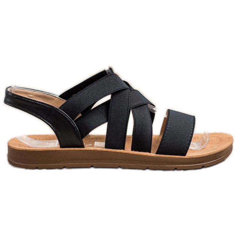 Super Mode Sandali slip-on con cinturini nero
