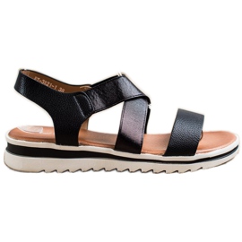 Best Shoes Sandali Slip-on Con Glitter nero