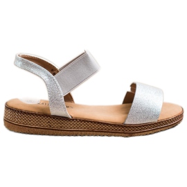 Kayla Sandali Slip On Argento d'argento