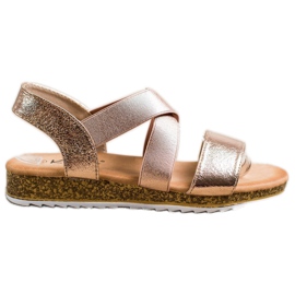 Kayla Sandali slip-on con elastico d'oro