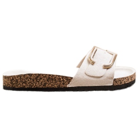 Anesia Paris Pantofole casual in pelle scamosciata beige