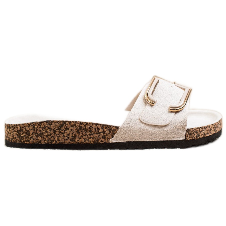 Anesia Paris Pantofole casual in pelle scamosciata beige
