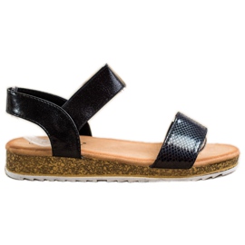 Kayla Sandali in ecopelle lucida nero