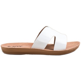 SHELOVET Pantofole in ecopelle bianca