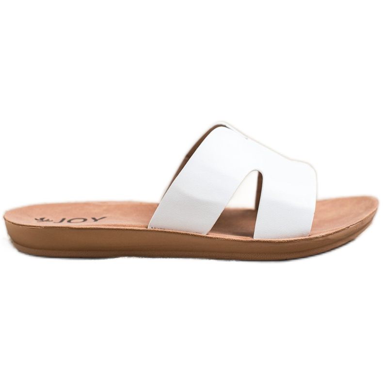 SHELOVET Pantofole in ecopelle bianca
