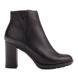 Marco Shoes stivaletti in pelle nera nero