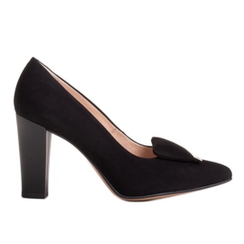 Marco Shoes 1008P décolleté in velour nero con decorazioni