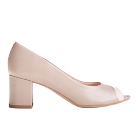 Marco Shoes Décolleté beige 1093P con punta aperta